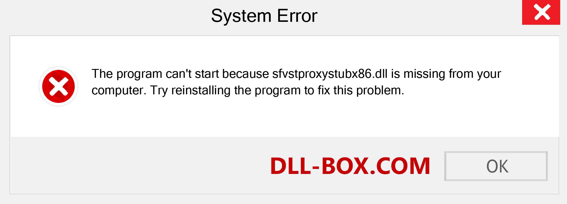  sfvstproxystubx86.dll file is missing?. Download for Windows 7, 8, 10 - Fix  sfvstproxystubx86 dll Missing Error on Windows, photos, images